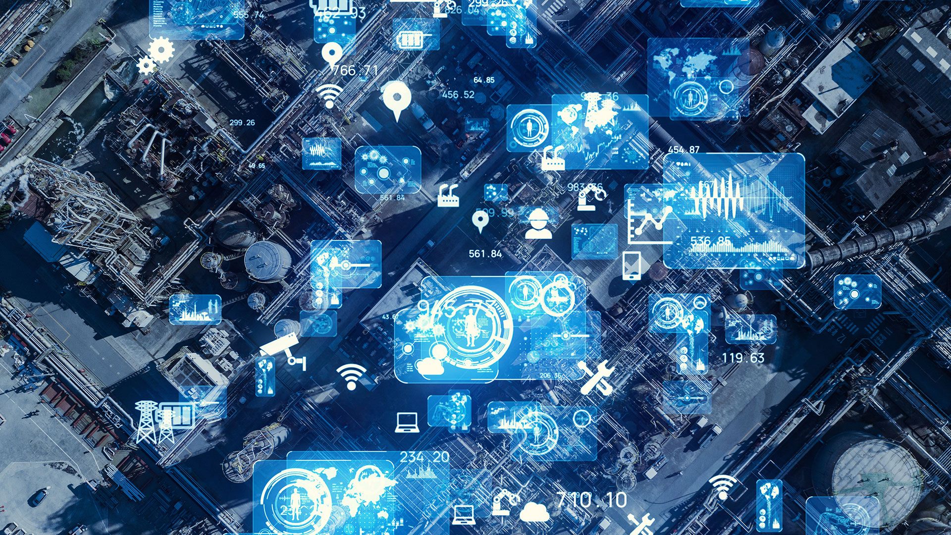 Die digitale Welt und die Industrie.